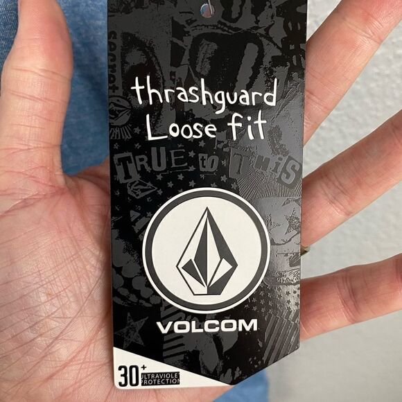 Volcom Mens Anti-UV 30+ UPF Crew Neck Short Sleeve Pullover T-Shirt Blue XL NWT - Picture 7 of 13